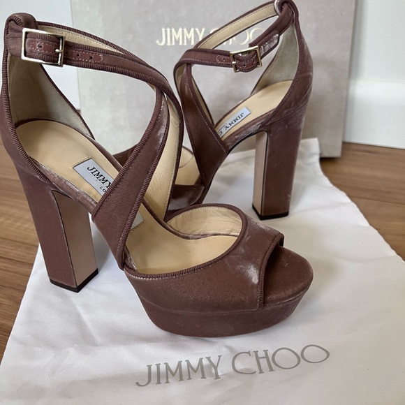 NWB Jimmy choo april 120 in pink velvet - Picture 5 of 6